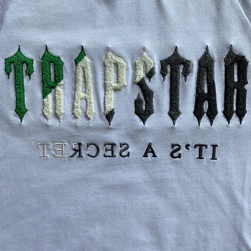 Conjunto Trapstar Verão Cinza Preto Branco com Verde