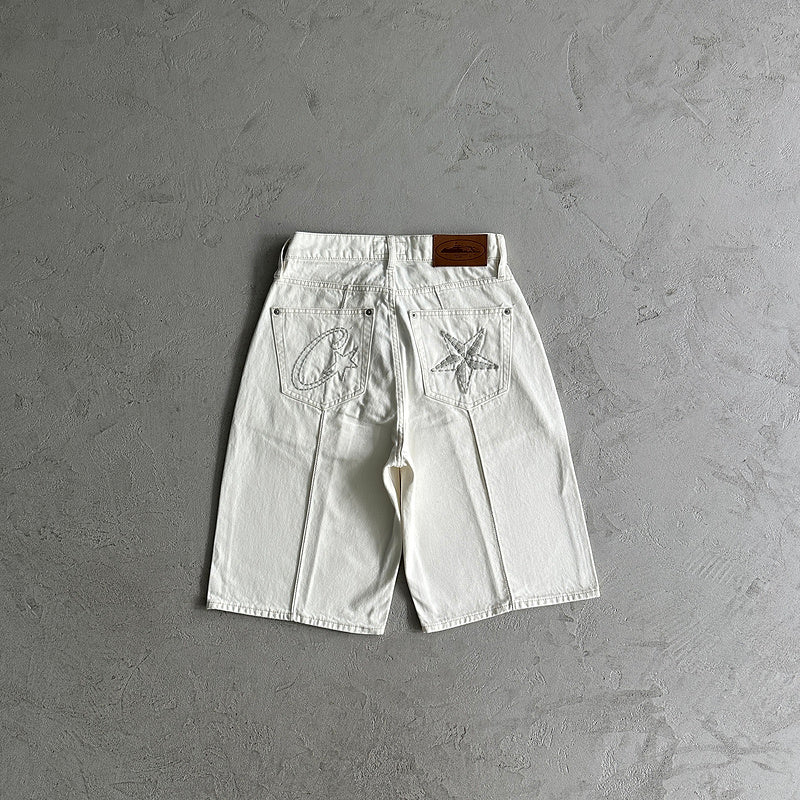 Jorts Jeans Corteiz "Branco"