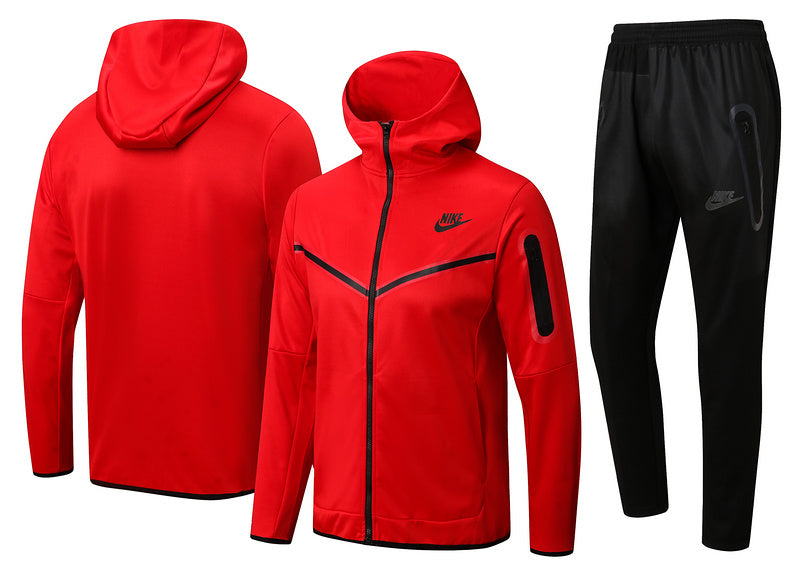 Conjunto Nike Tech Fleece "Vermelho e Preto"