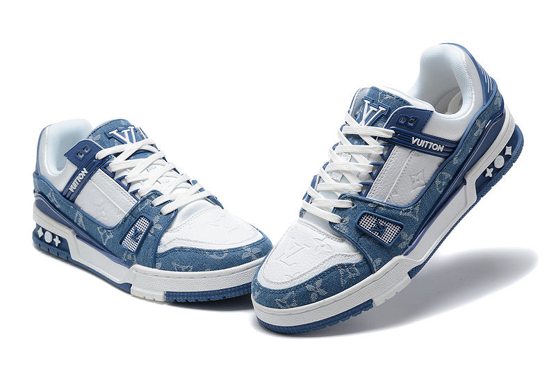 Louis Vuitton Trainer Blue Jeans