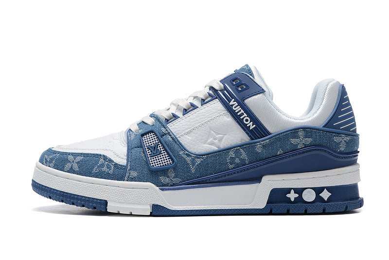 Louis Vuitton Trainer Blue Jeans