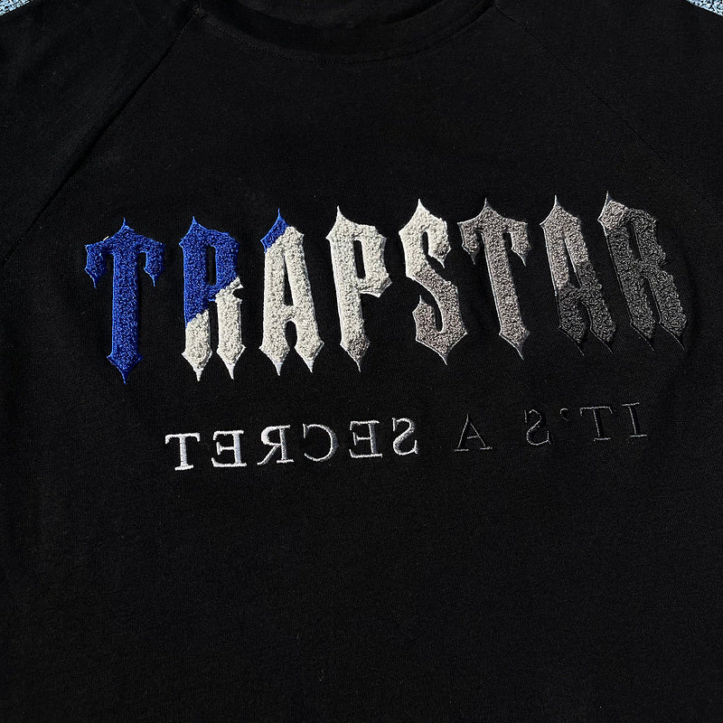 Conjunto Trapstar Verão Cinza Preto com Azul Claro