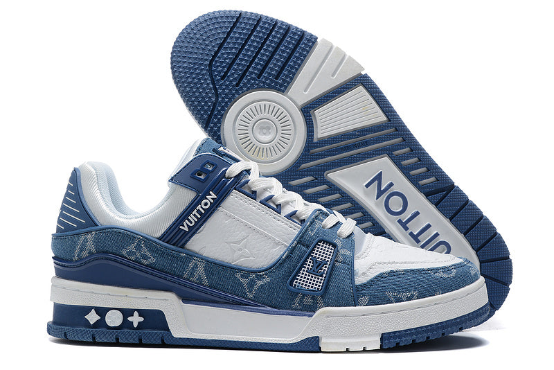 Louis Vuitton Trainer Blue Jeans