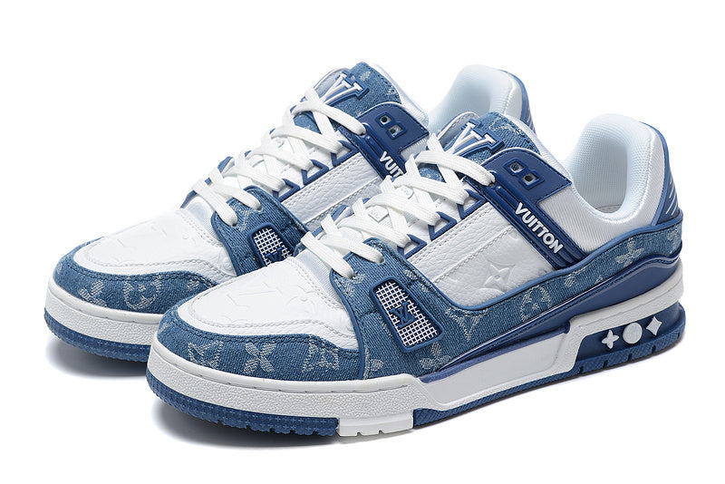 Louis Vuitton Trainer Blue Jeans