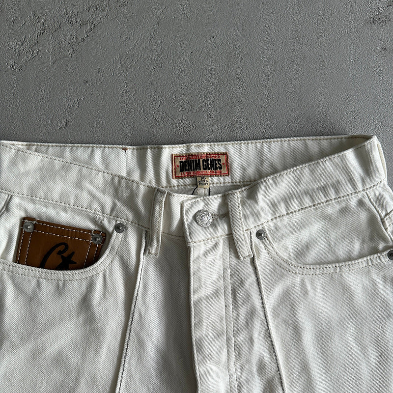 Jorts Jeans Corteiz "Branco"