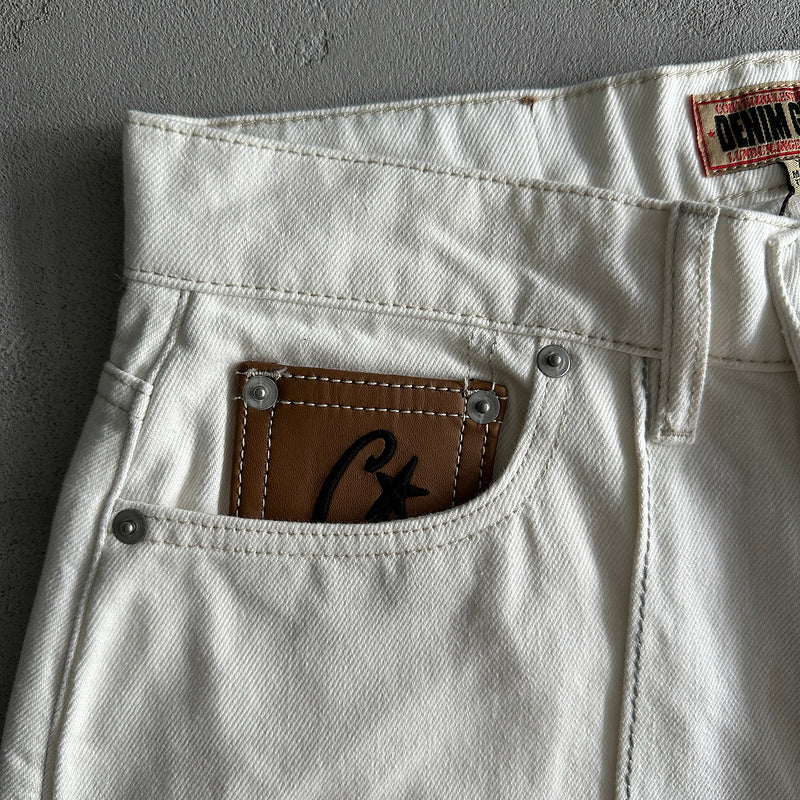 Jorts Jeans Corteiz "Branco"