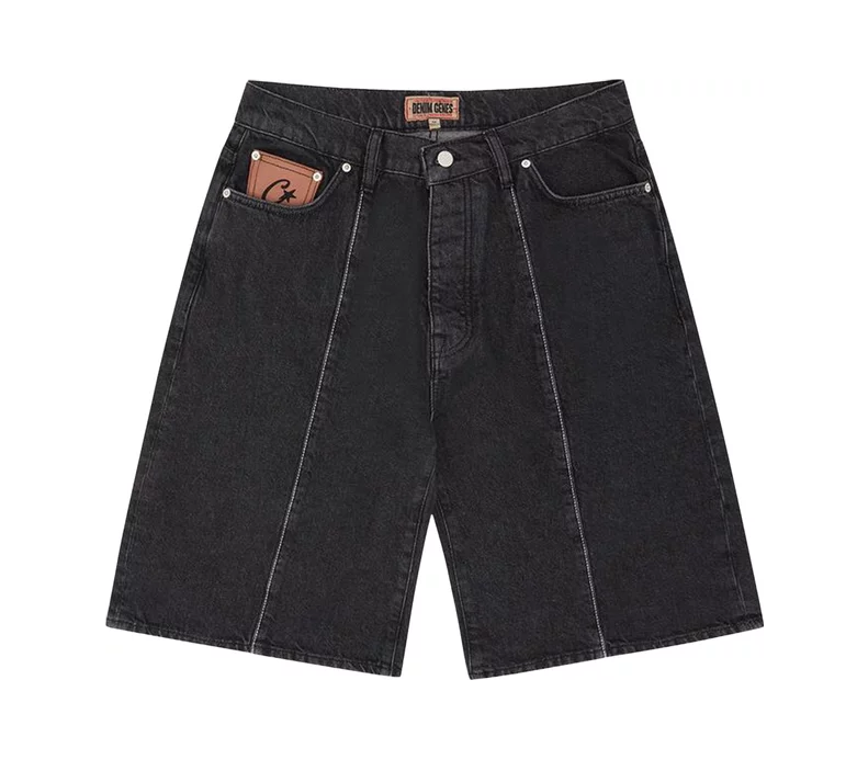 Jorts Jeans Corteiz "Preto"